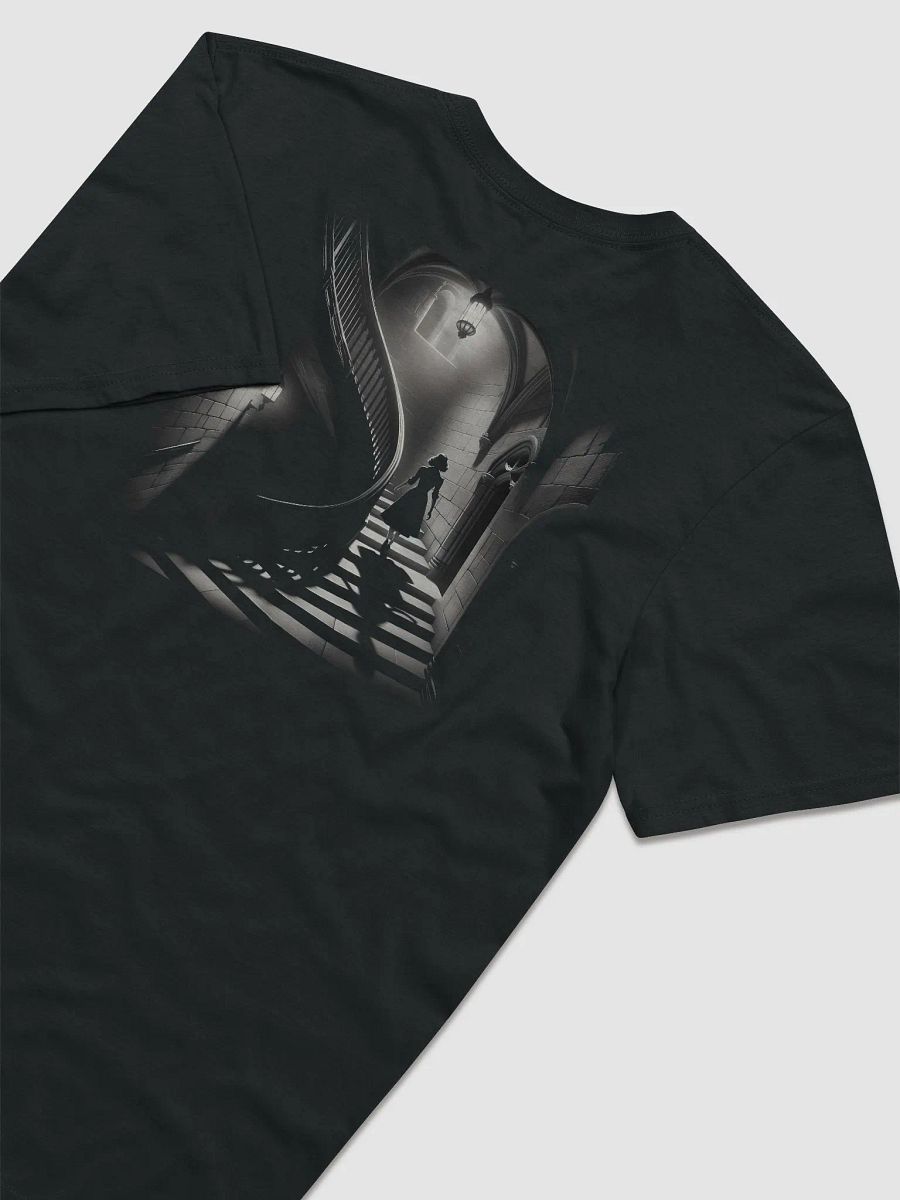 Spiral Staircase Mystery: Elegance in Noir (Womens Tee) product image (5)