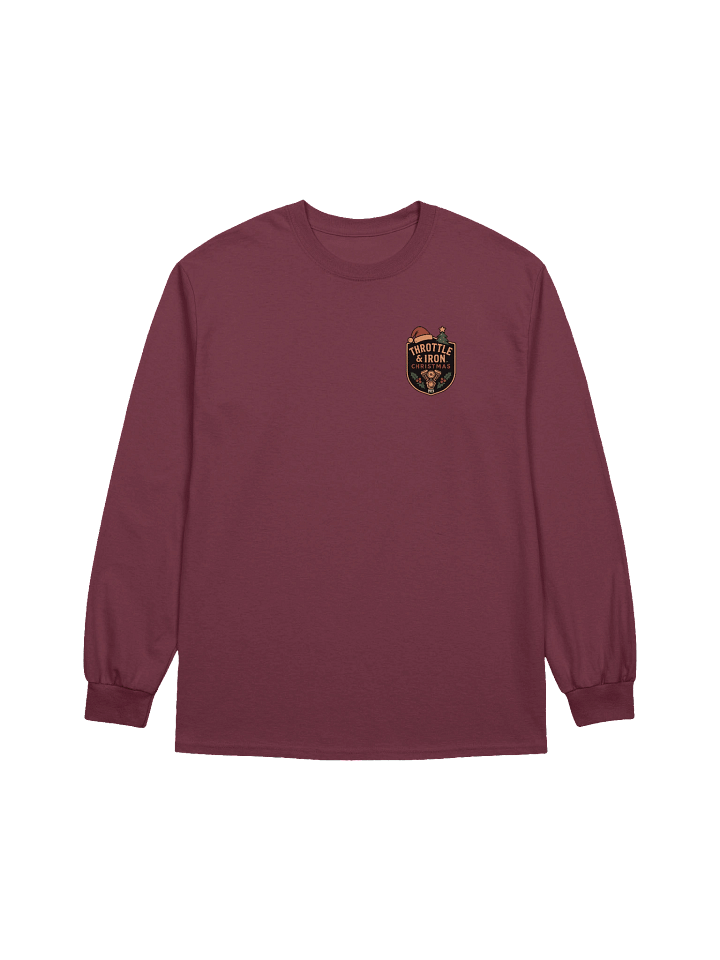 Throttle & Iron “Reindeer Power” Long Sleeve — Wake the Neighborhood Edition product image (5)