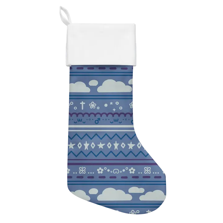 Cloudy Christmas Stocking - Blue product image (1)