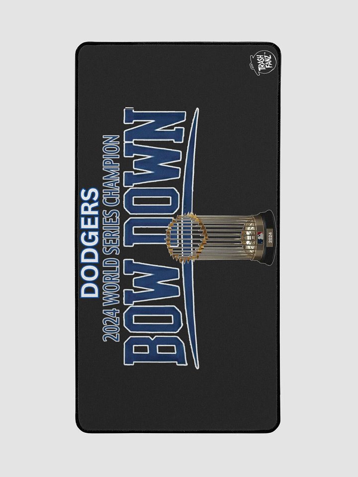 "Bow Down" Black LA Dodgers 2024 World Series Champion Desktop Mat | MLB Home Locker product image (2)
