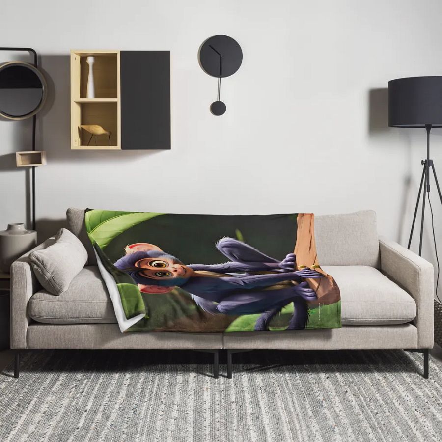 Endangered Species - Mexico - Spider Monkey Throw Blanket product image (1)