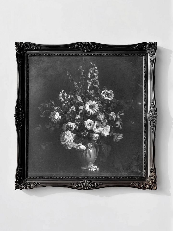 Summer Still Life, Vintage Black & White Square (Printable) product image (1)