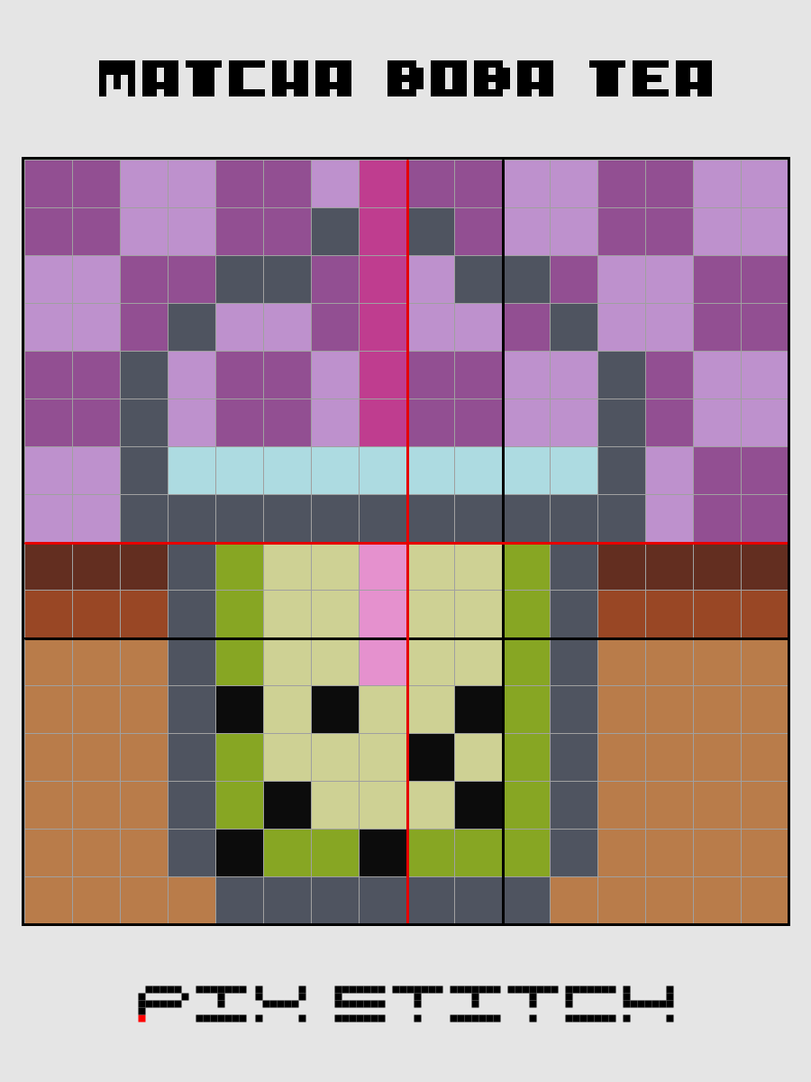 Matcha Boba Tea Pixel Art product image (2)