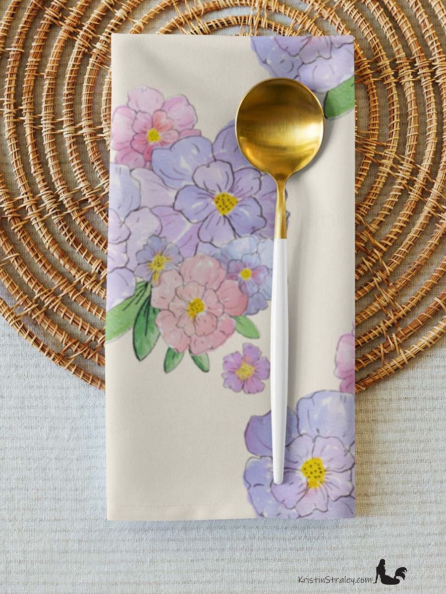 Gingham Blossoms Cloth Napkins Set of 4 product image (7)