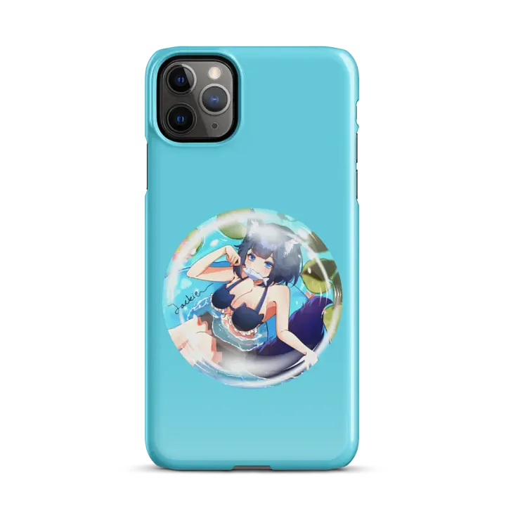 Jackie inside bubble with signature - iphone snap case coral blue product image (2)