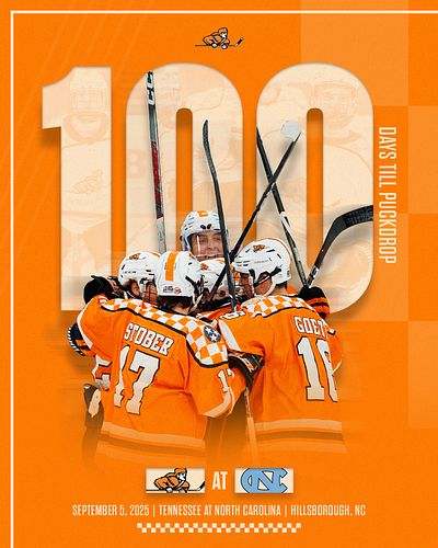 𝟏𝟎𝟎 𝐃𝐀𝐘𝐒…

Your Tennessee Ice Vols kick off the 2025-26 season in 100 days against the North Carolina Tar Heels in Hillsborou...