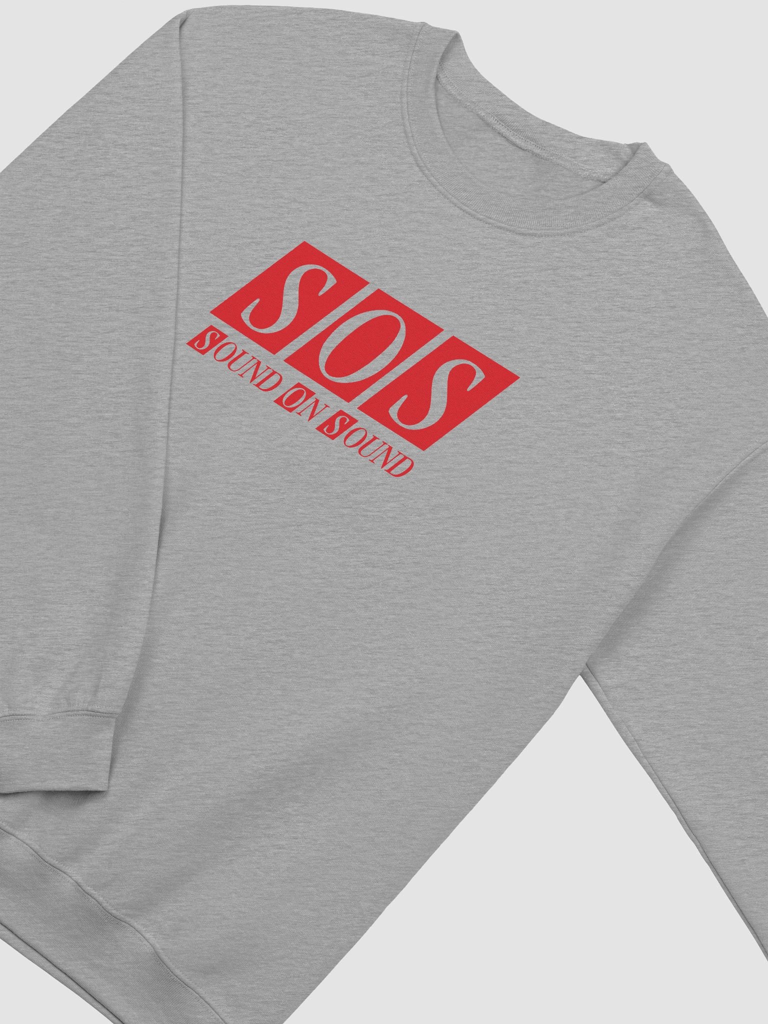 Grey Sweatshirt – Red SOS Logo product image (2)