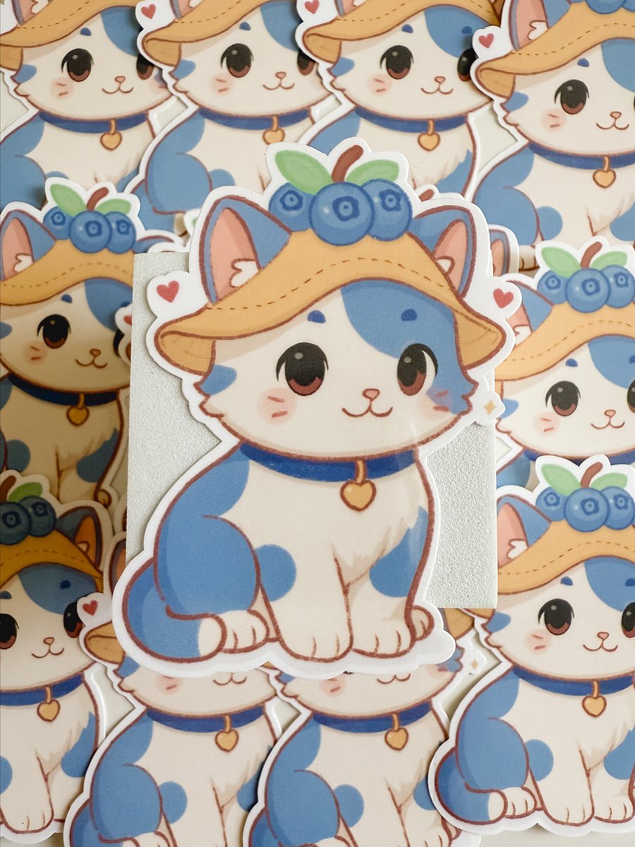 Blueberry Cat Sticker product image (3)