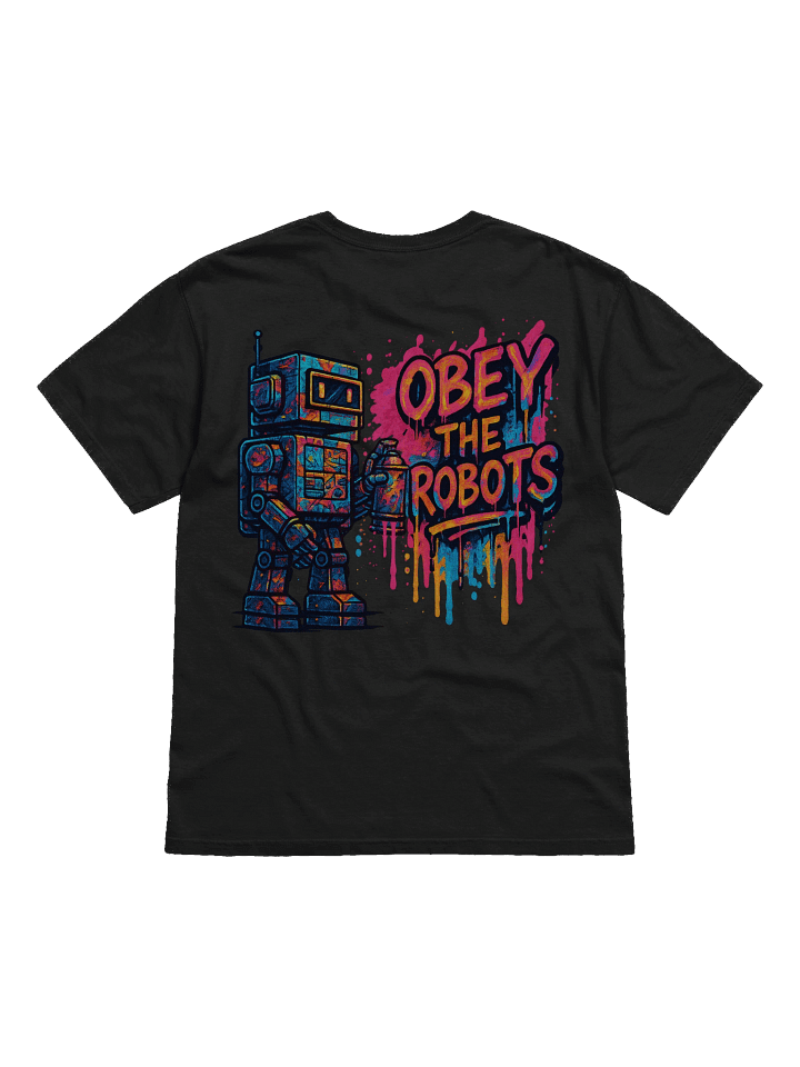 Obey the Robots Backside Designs – Retro Graffiti Street Art product image (1)