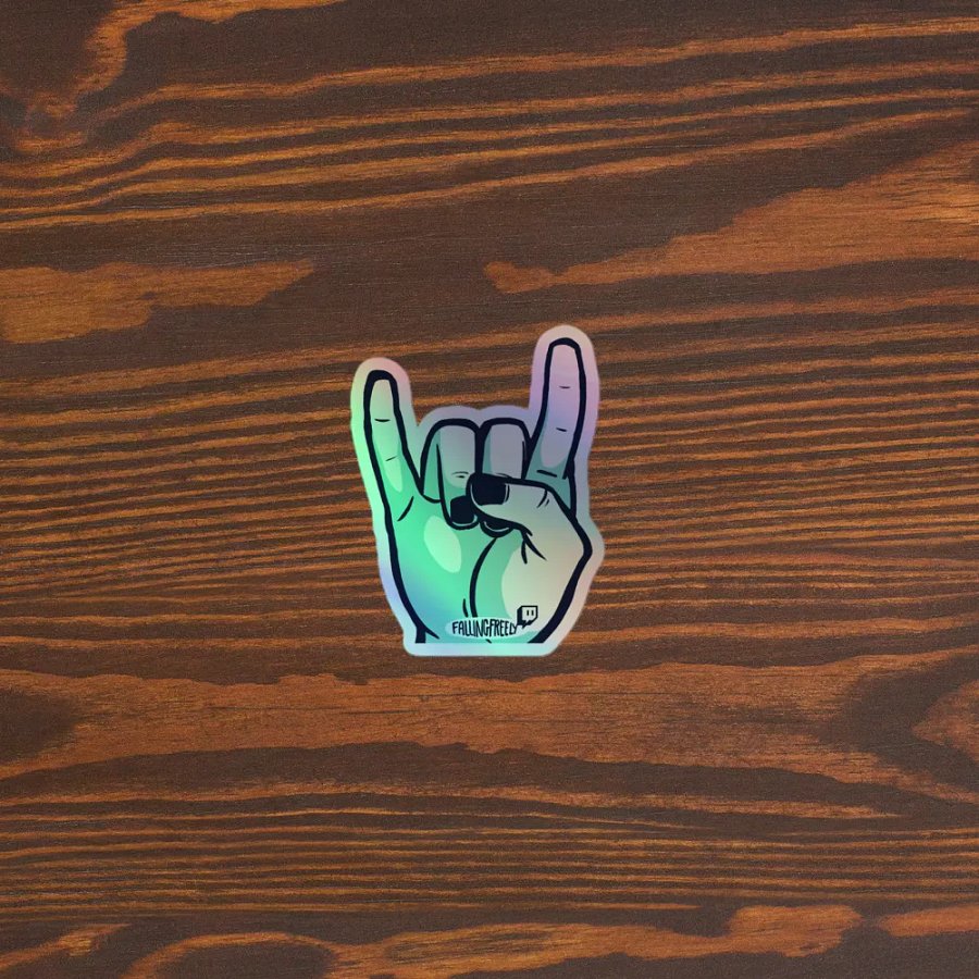 Rock Fist Holographic Sticker product image (3)