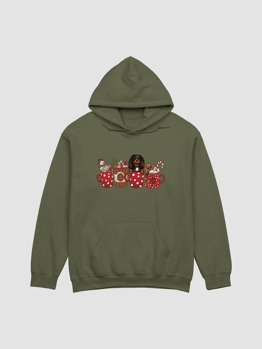 Cute Cavalier King Charles Spaniel(Ruby) in a Christmas Cup Hooded Sweatshirt | Funny Christmas Pup in a Cup product image (14)