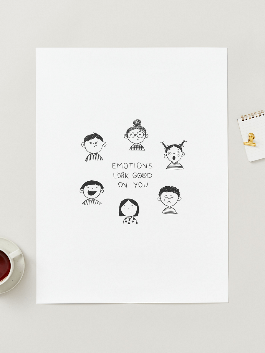 Emotions Look Good on You - Printable Joyful Minimal Line Art for Kids product image (3)