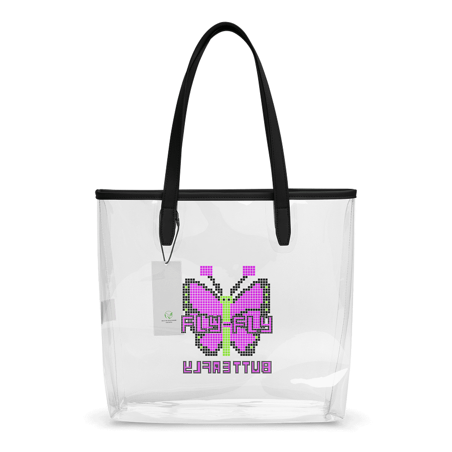 Pixel Butterfly Clear Tote Bag product image (2)