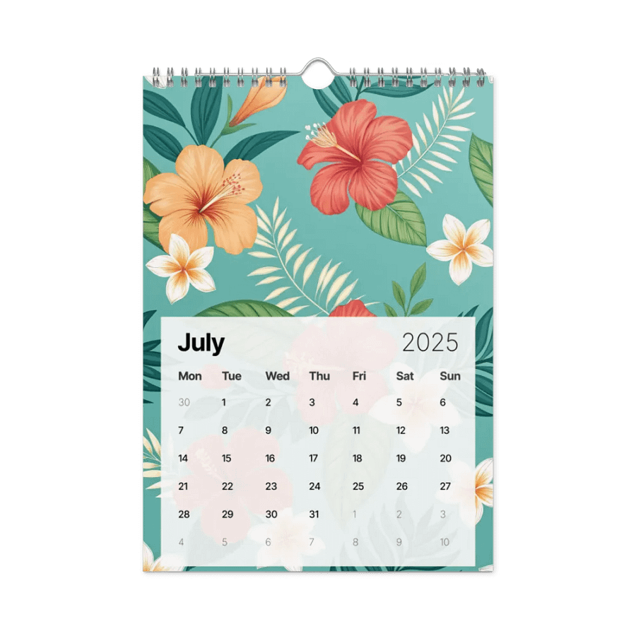SEAMLESS FLORAL PATTERN WALL CALENDAR 2025 product image (7)