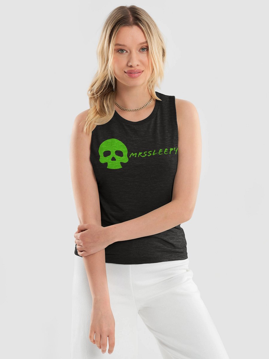Edgy Green Skull Women's Muscle Tank product image (3)