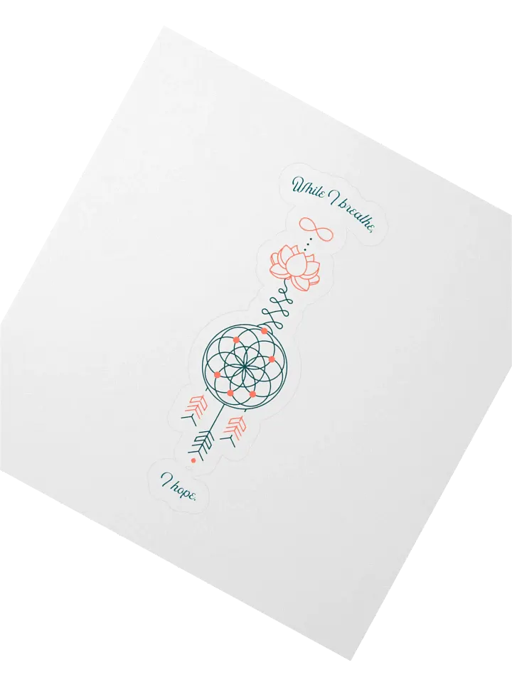 While I Breathe, I Hope Kiss Cut Stickers product image (2)