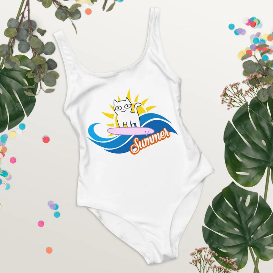 Surfing Cat Summer Vibes Swimsuit product image (4)