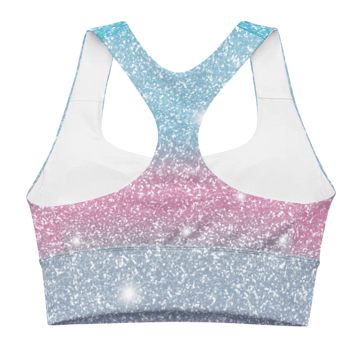 Glitter Unicorn Texture Design Longline Sports Bra - 3 product image (2)