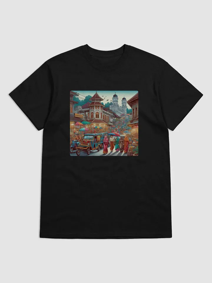 Vibrant Street Life Tee | AIart Bukittinggi city product image (1)