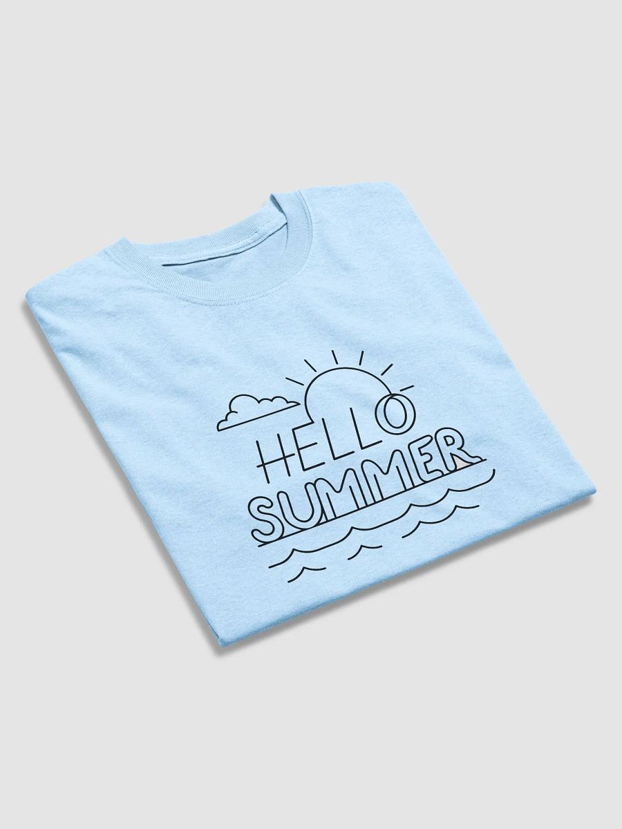 Hello Summer Heavy Cotton Tee for Gen Z Fashion Style, Unisex T-Shirt, Graphic Tee, Trendy Shirt, Cool Top, Casual Tee product image (32)