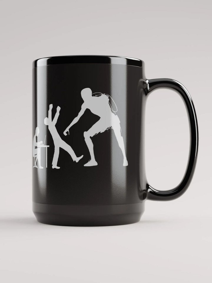 Devolution of Man, 15 oz Black Ceramic Mug product image (1)