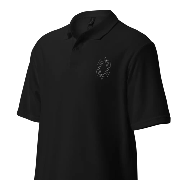 Above & Below Badge Polo Black Embroidery product image (2)