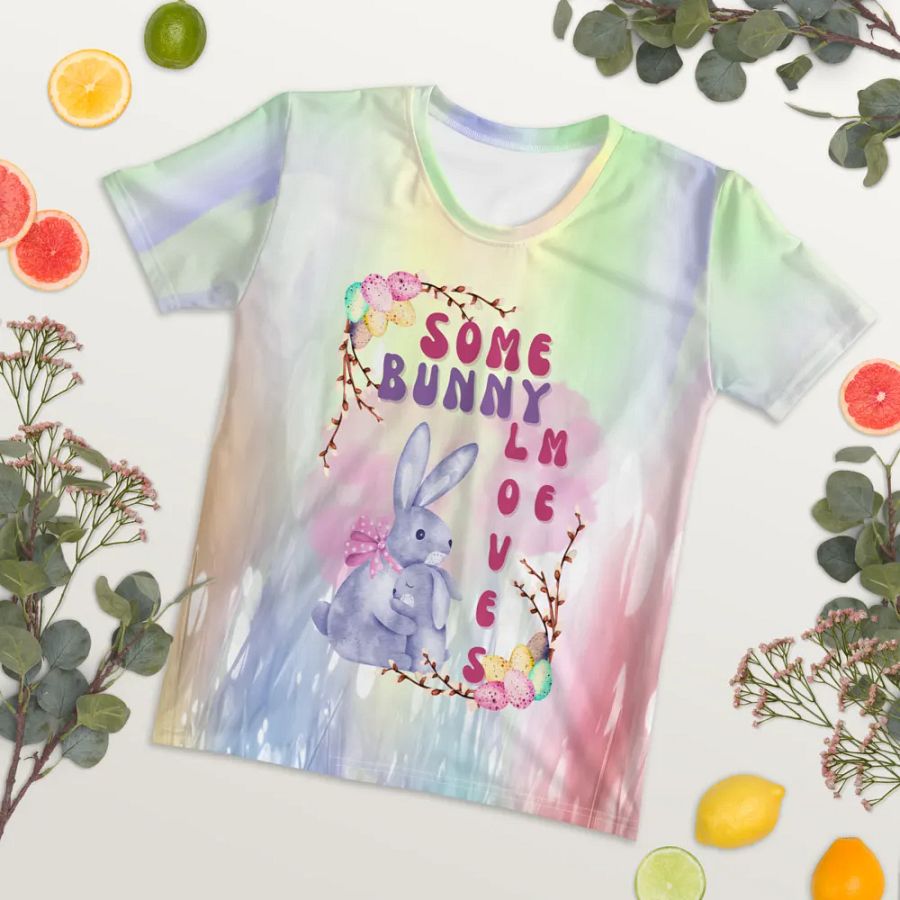 Easter Some Bunny Loves Me All Over Print T-shirt product image (7)