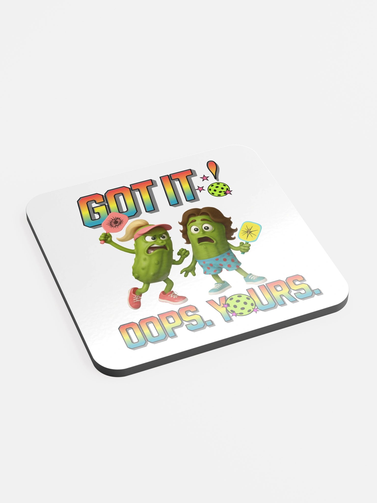 Got It Oops Yours Pickleball Whimsical Coaster Set product image (3)