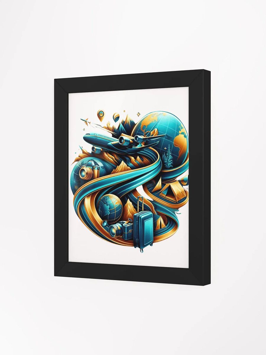 Framed High-Quality Matte Poster (in) | AI Design travel icons product image (8)
