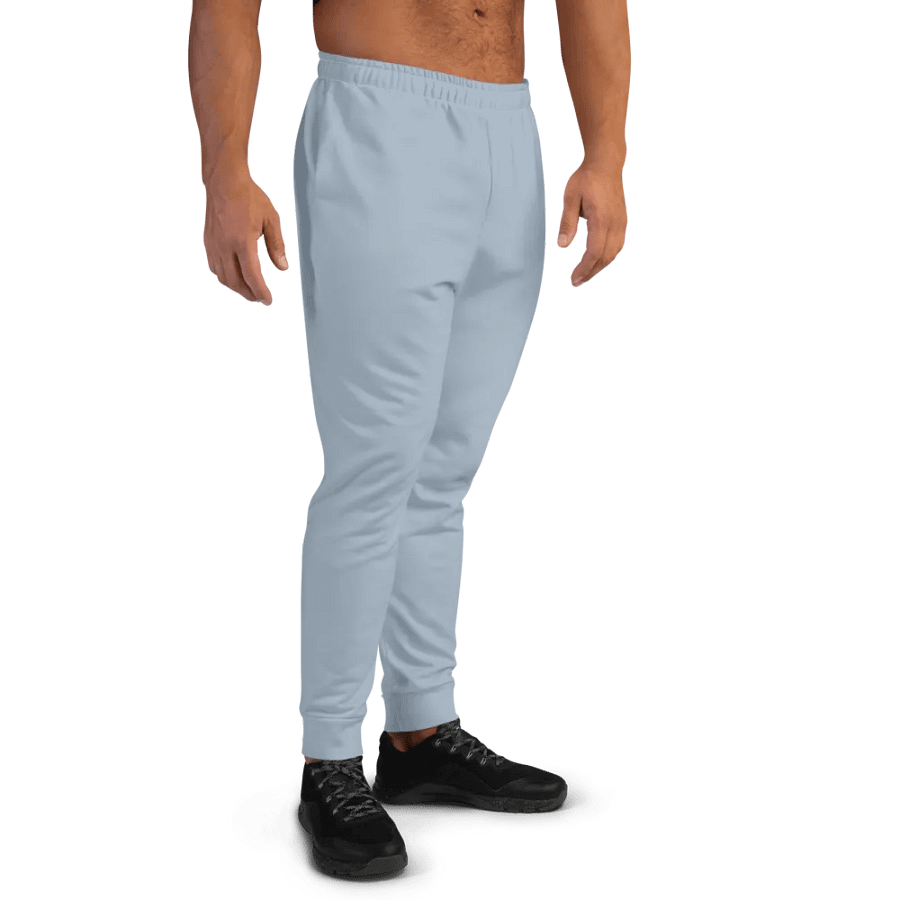 Plain Light Grayish Blue True Summer Recycled Polyester Premium Men's Joggers by Treasure Pie product image (11)