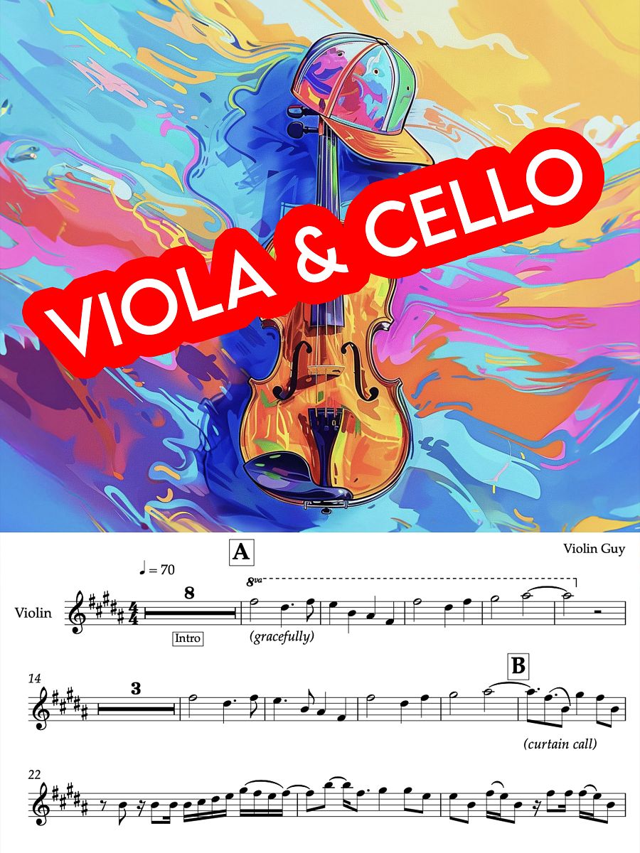 COLORS - Viola & Bass Clef Sheet Music (11 Songs Bundle) product image (1)