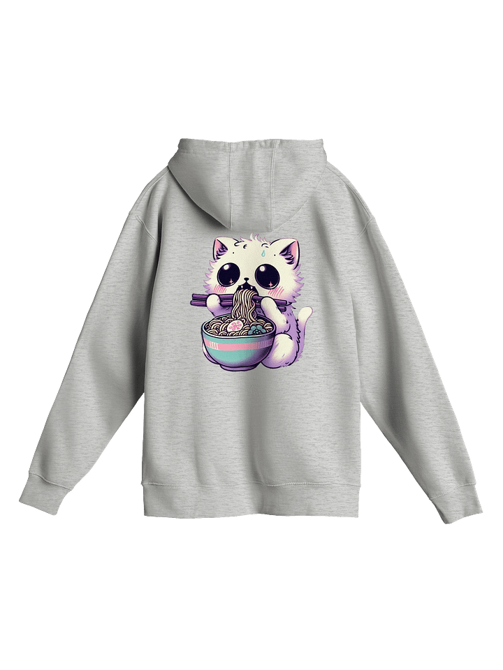 Noodling Around White Kitty Hoodie product image (1)