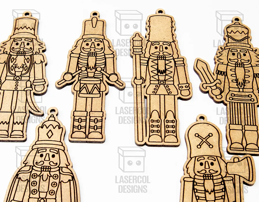 Christmas Nutcrackers Ornaments (6 Styles) - Laser Cut Files product image (4)