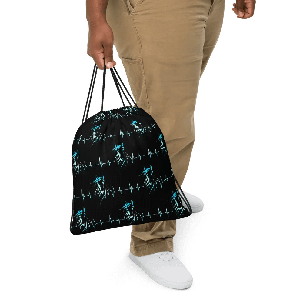Horse Heartbeat All-Over Print Drawstring Bag product image (5)