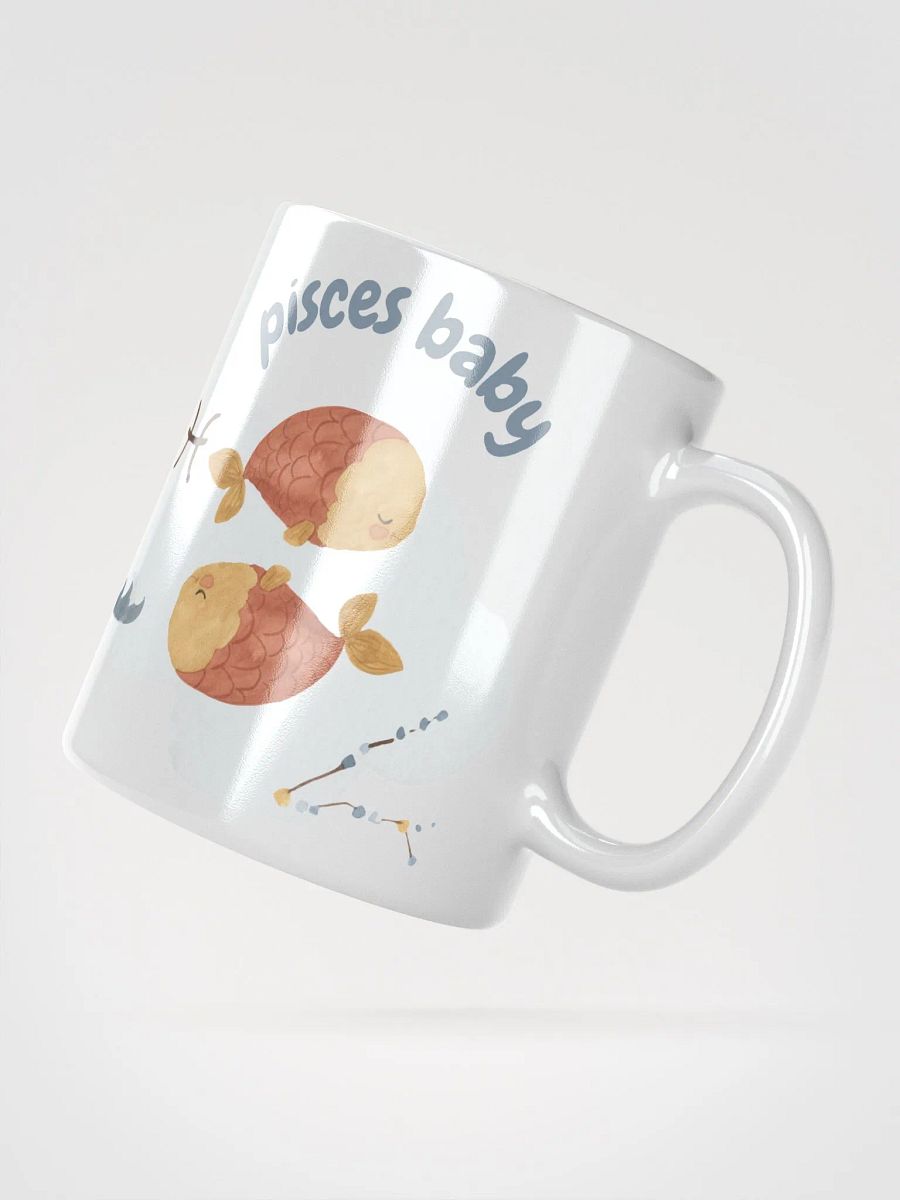 Pisces Baby February 19 – March 20 WHITE GLOSSY MUG Baby Gift, New Baby Gift, Fun Astrology Gift product image (3)