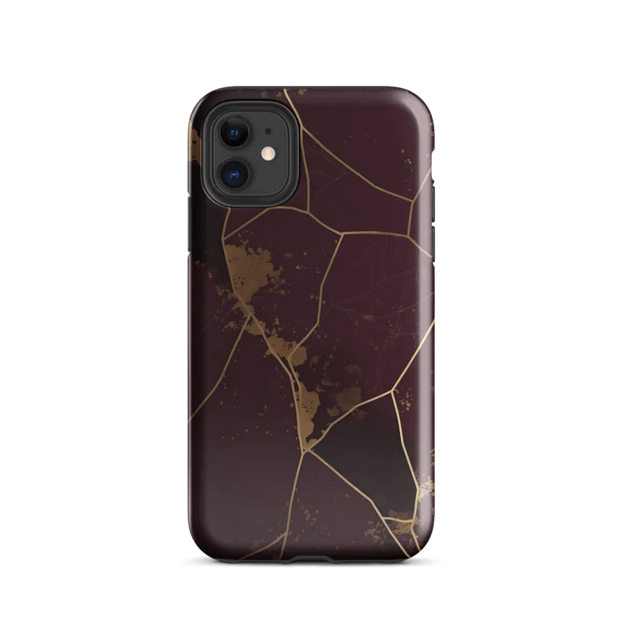 Plum & Gold Kintsugi Tough iPhone Case product image (47)