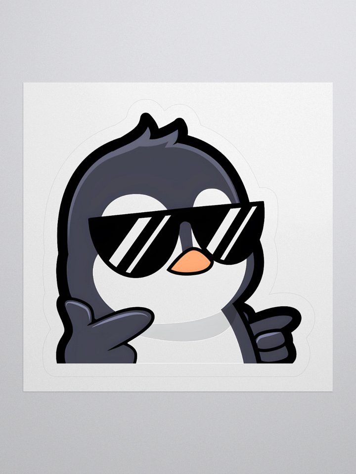 Cool Penguin Kiss Cut Stickers product image (1)