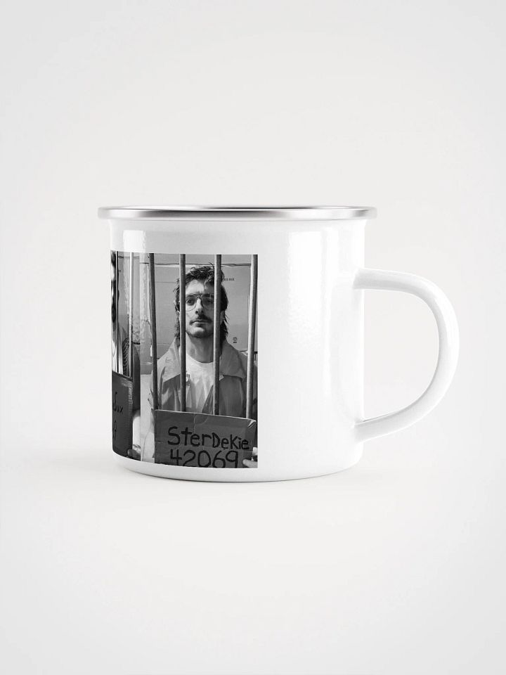 Behind Bars Enamel Mug product image (1)