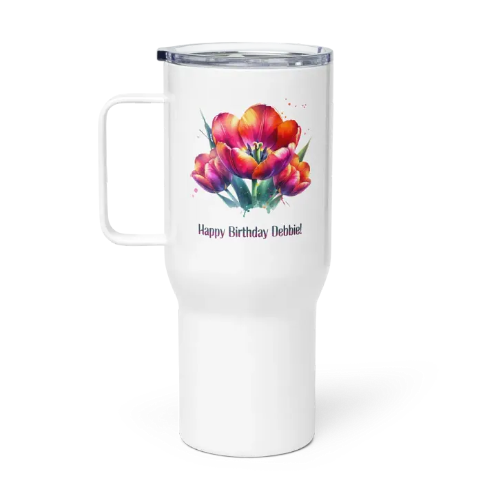Happy Birthday Debbie Travel Mug With A Handle product image (1)
