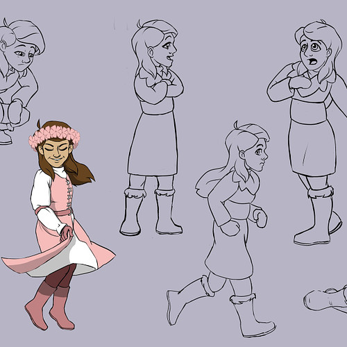 Progress pic of Aurora poses! Still needs some work.

#dreamarcstudios #characterdesign