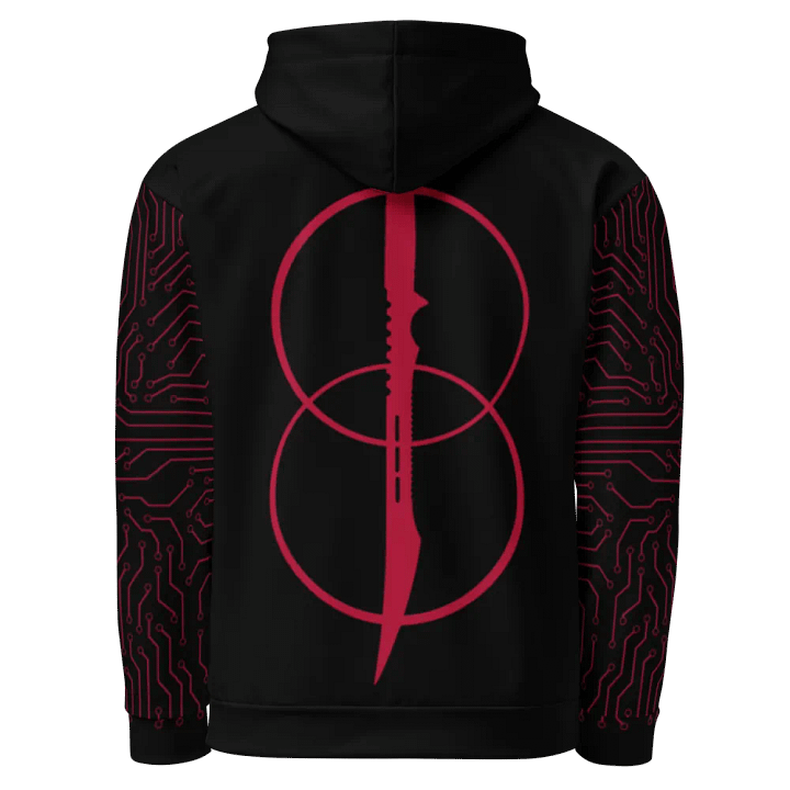 Mecha Warrior Hoodie - Black/Red product image (2)