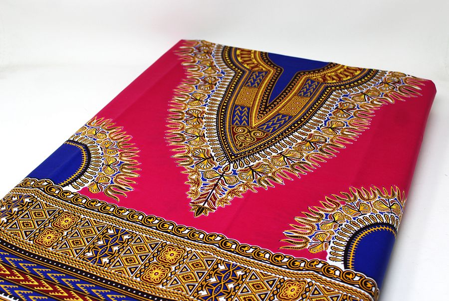 Scampolo Tessuto Wax Print - Design Daishiki - 40 cm x 114 cm - cod.553/B product image (2)
