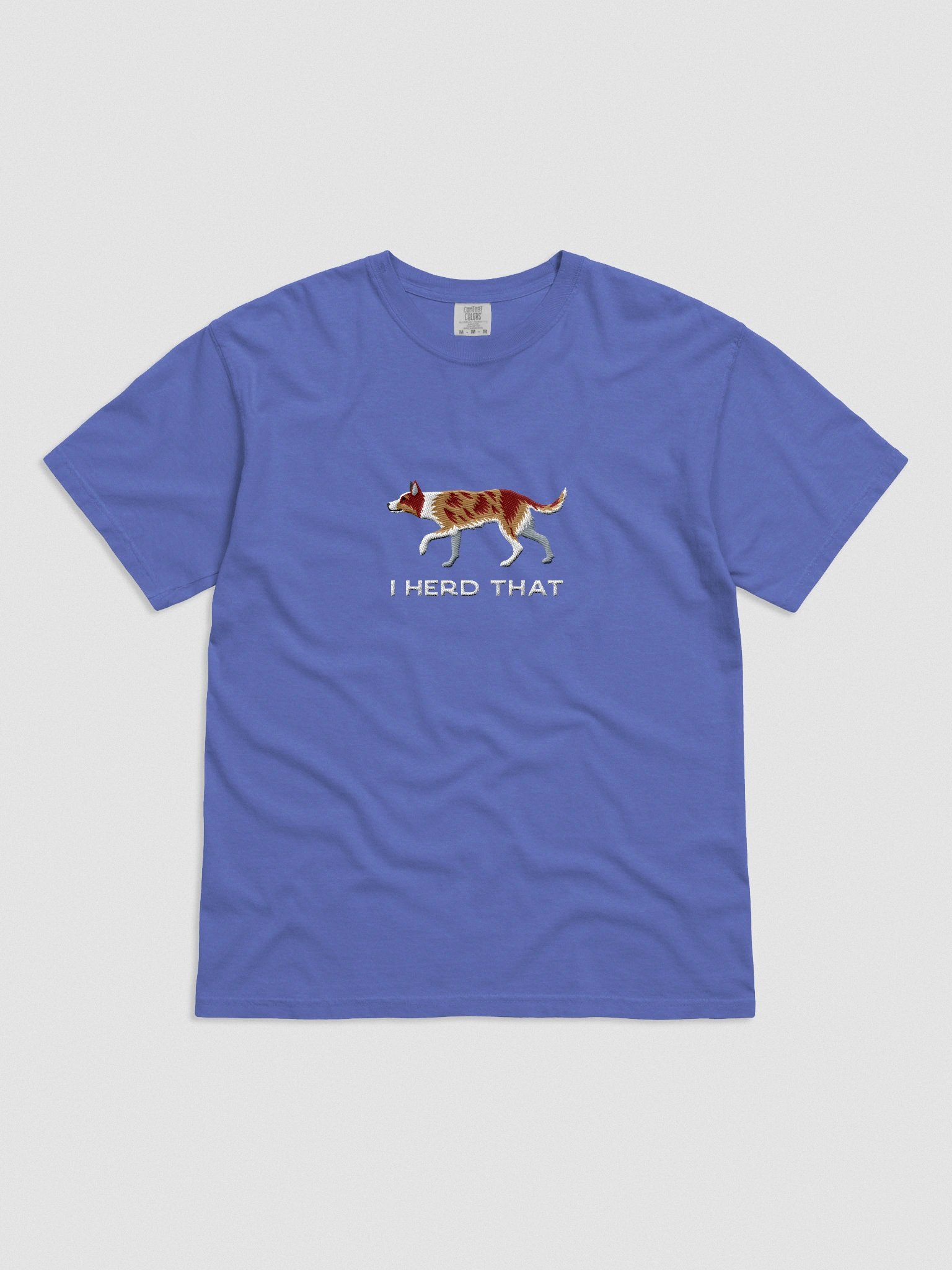 I Herd That T-Shirt(Embroidered) of an Australian Koolie(Red Merle Tricolor) product image (4)