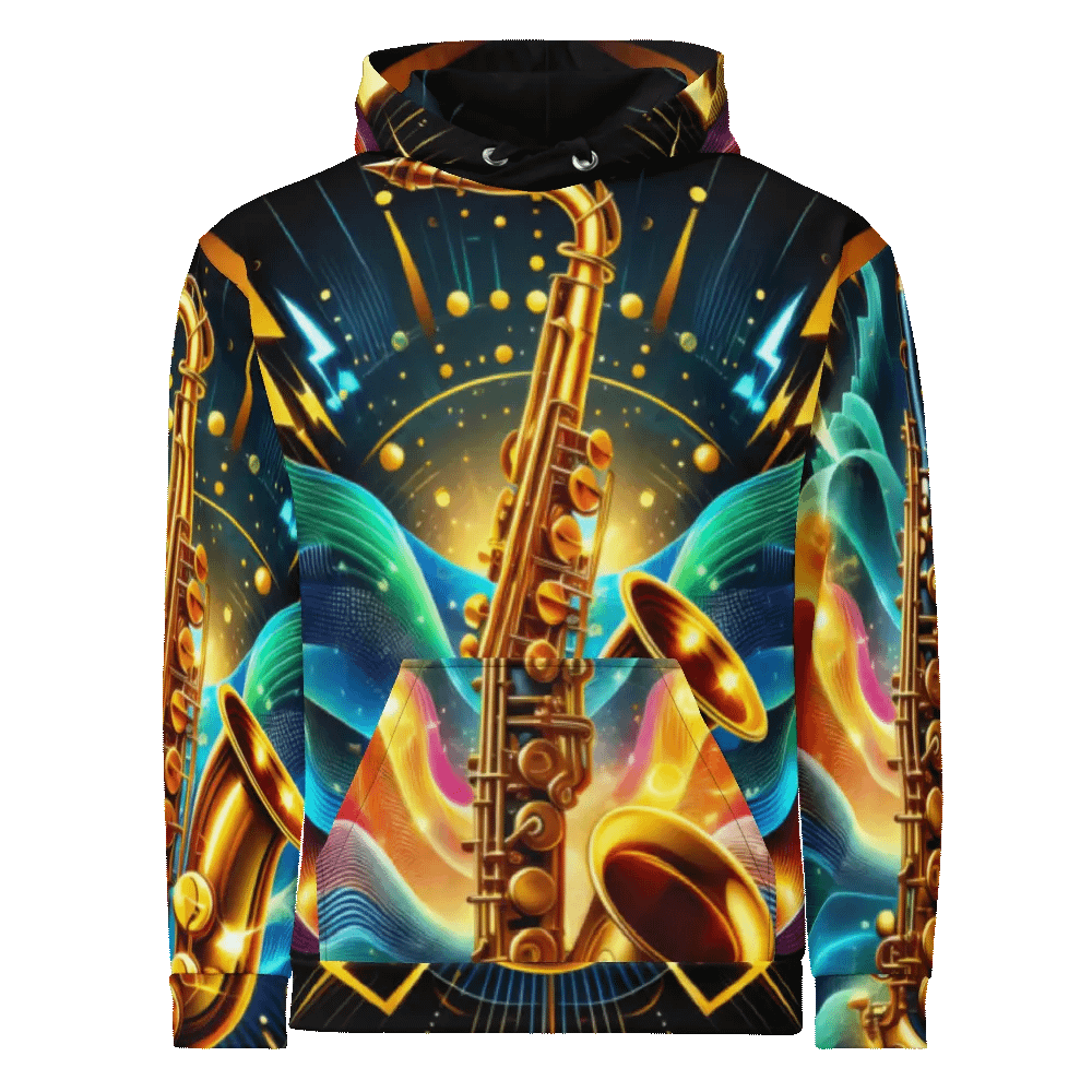 Saxophone Musical Instrument - All-Over Unisex Hoodie #20 product image (5)