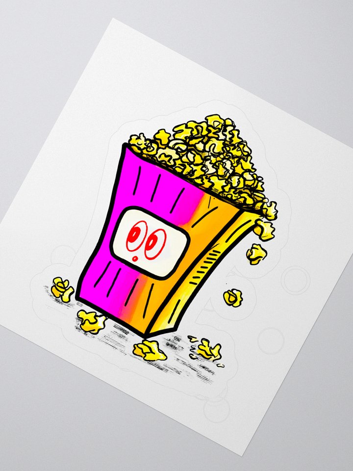 Popcorn Vinyl Stickers (3" x 3") product image (2)