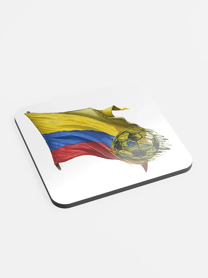 Colombian Flag Soccer Spirit Glossed Coaster product image (2)