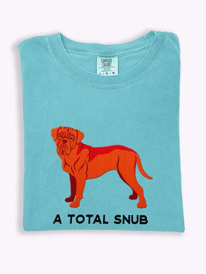 A Total Snub T-Shirt(Embroidered) of a Dogue de Bordeaux(Red) product image (1)