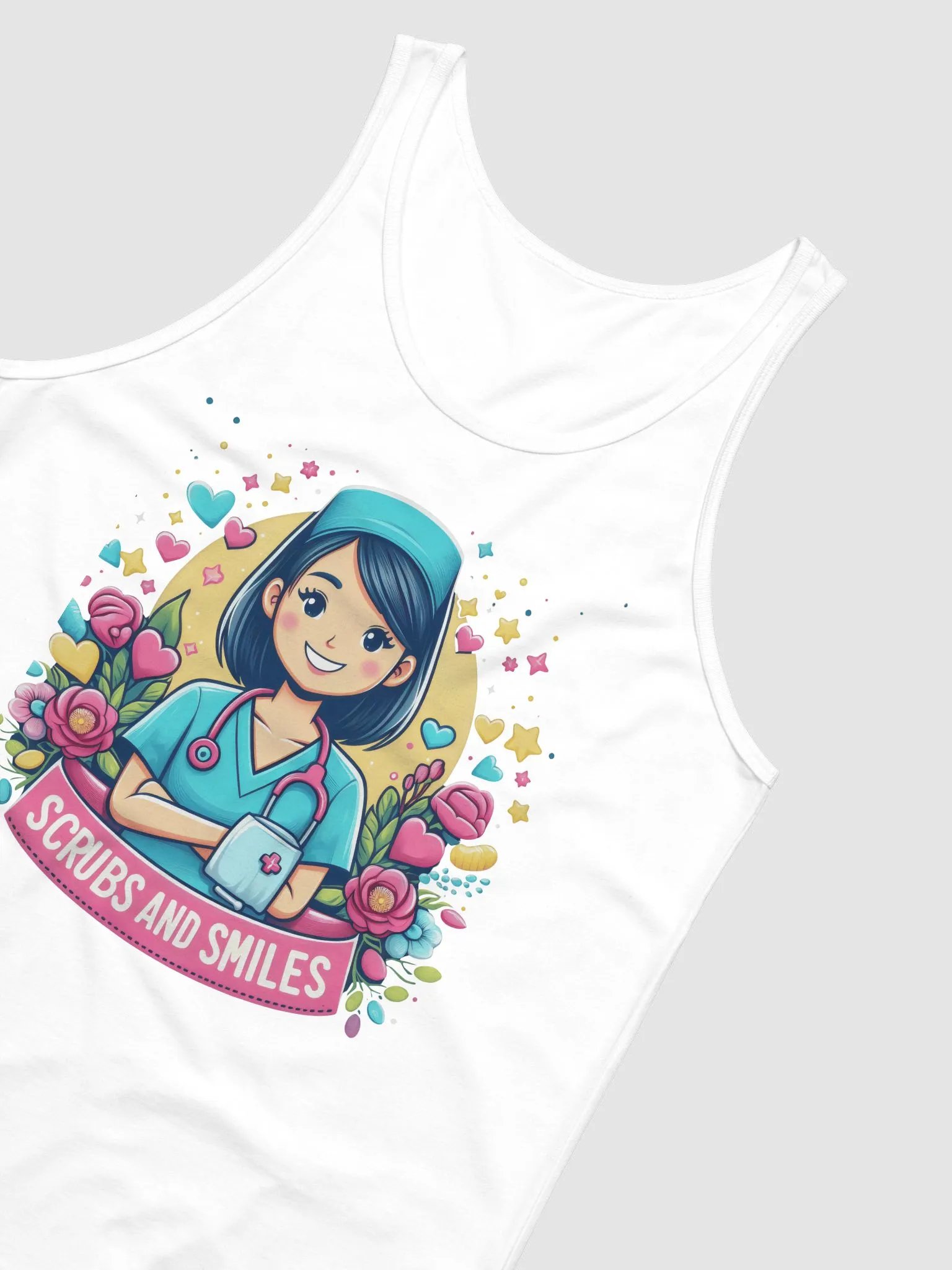 Smiling Nurse Scrubs Tank product image (36)