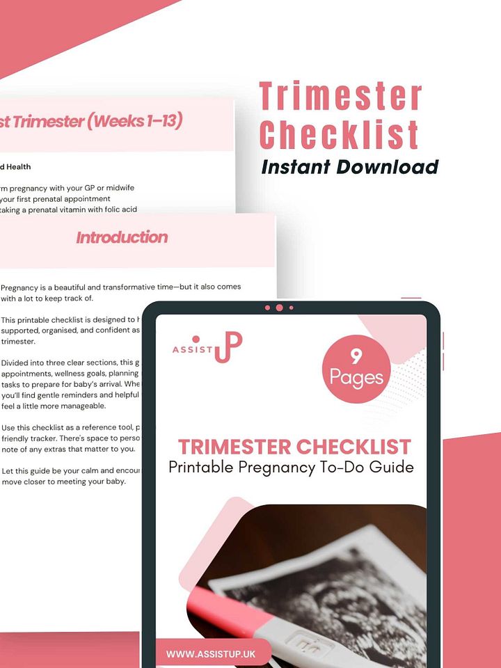 Printable Pregnancy Trimester Checklist product image (2)