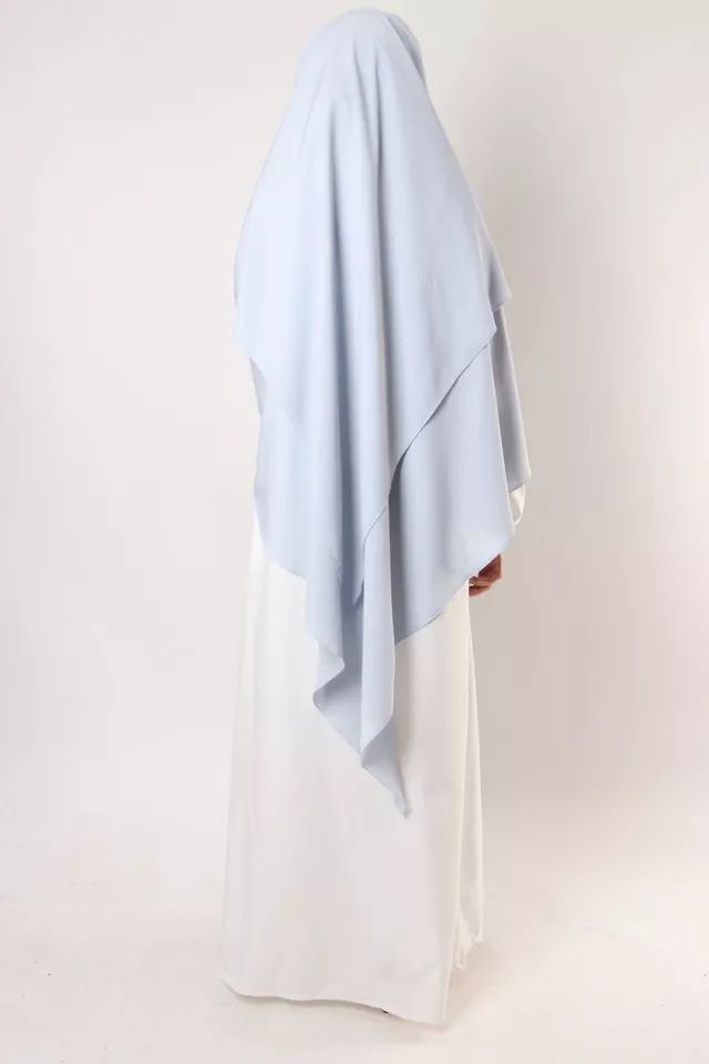 2 Layer Triangular Diamond Instant Khimar-Hijab-Jilbab Tie Back Green Color product image (2)